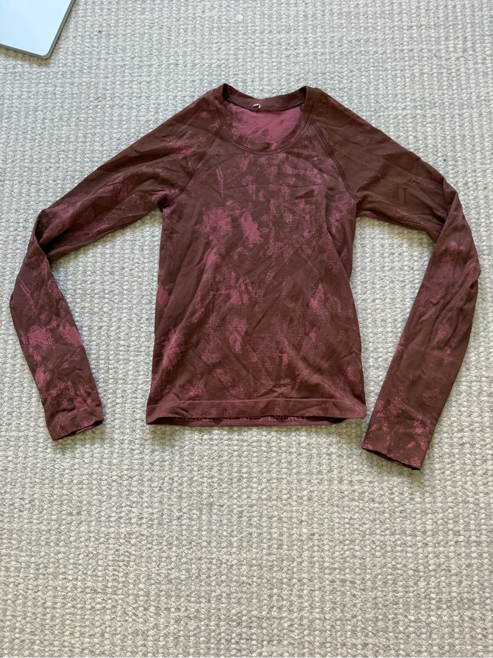 lululemon athletica Long Sleeve Top in Wine/Burgundy